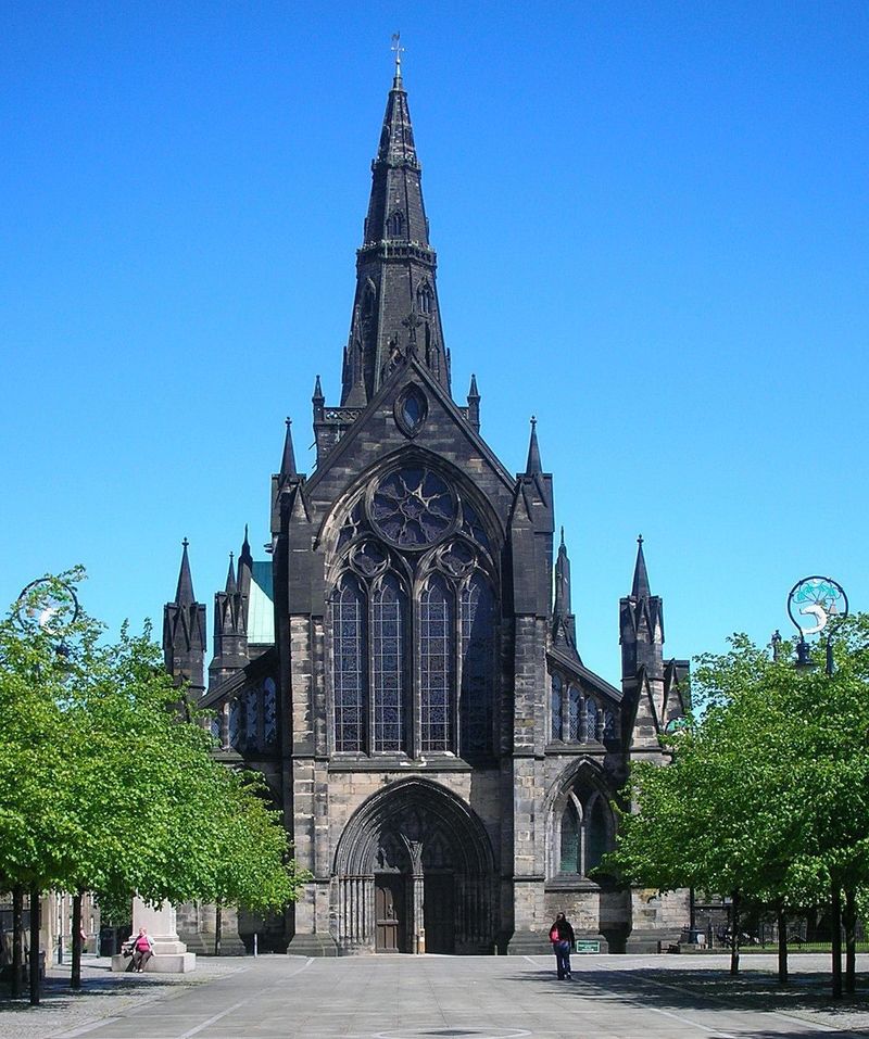 The medieval Gothic exterior of Glasgow Cathedral